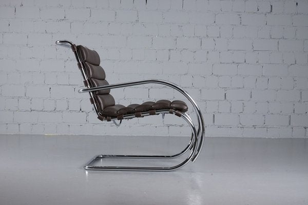 Mr Lounge Armchair with Armrest by Ludwig Mies Van Der Rohe for Knoll International, 1980s-XNJ-1798751