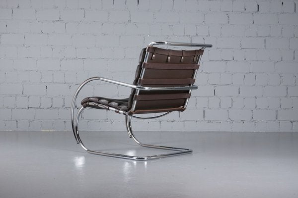 Mr Lounge Armchair with Armrest by Ludwig Mies Van Der Rohe for Knoll International, 1980s-XNJ-1798751