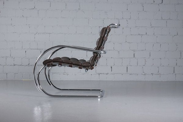 Mr Lounge Armchair with Armrest by Ludwig Mies Van Der Rohe for Knoll International, 1980s-XNJ-1798751