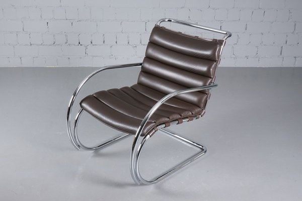 Mr Lounge Armchair with Armrest by Ludwig Mies Van Der Rohe for Knoll International, 1980s-XNJ-1798751