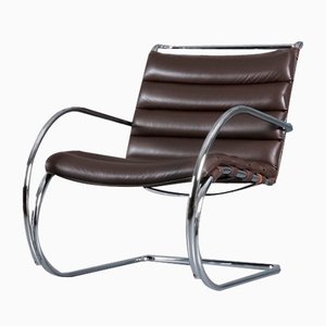 Mr Lounge Armchair with Armrest by Ludwig Mies Van Der Rohe for Knoll International, 1980s-XNJ-1798751