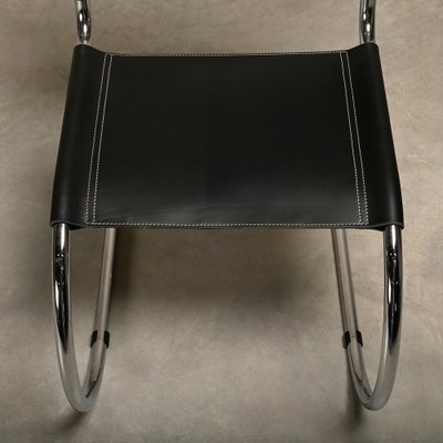 Mr10 Cantilever Chairs in Black Leather by Mies Van Der Rohe for Gavina, Italy, Set of 4-JK-2043629