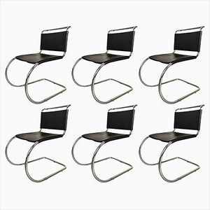 MR10 Chairs by Mies Van Der Rohe for Knoll, 1970s, Set of 6-PRS-928929