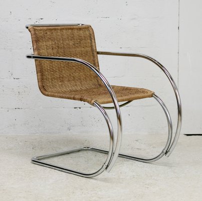 Mr20 Rattan & Tubular Chrome Armchair by Ludwig Mies Van Der Rohe, 1960s-MAO-1287005