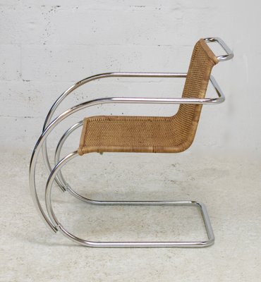 Mr20 Rattan & Tubular Chrome Armchair by Ludwig Mies Van Der Rohe, 1960s-MAO-1287005