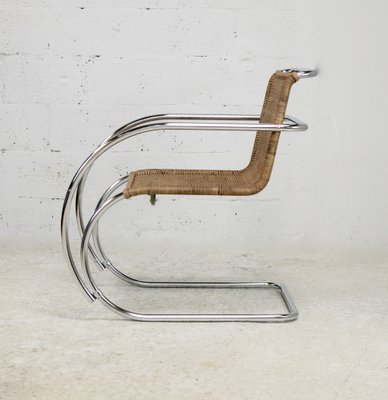 Mr20 Rattan & Tubular Chrome Armchair by Ludwig Mies Van Der Rohe, 1960s-MAO-1287005