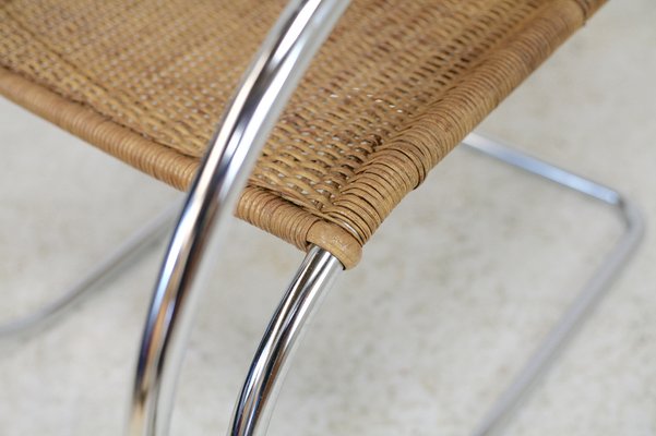 Mr20 Rattan & Tubular Chrome Armchair by Ludwig Mies Van Der Rohe, 1960s-MAO-1287005