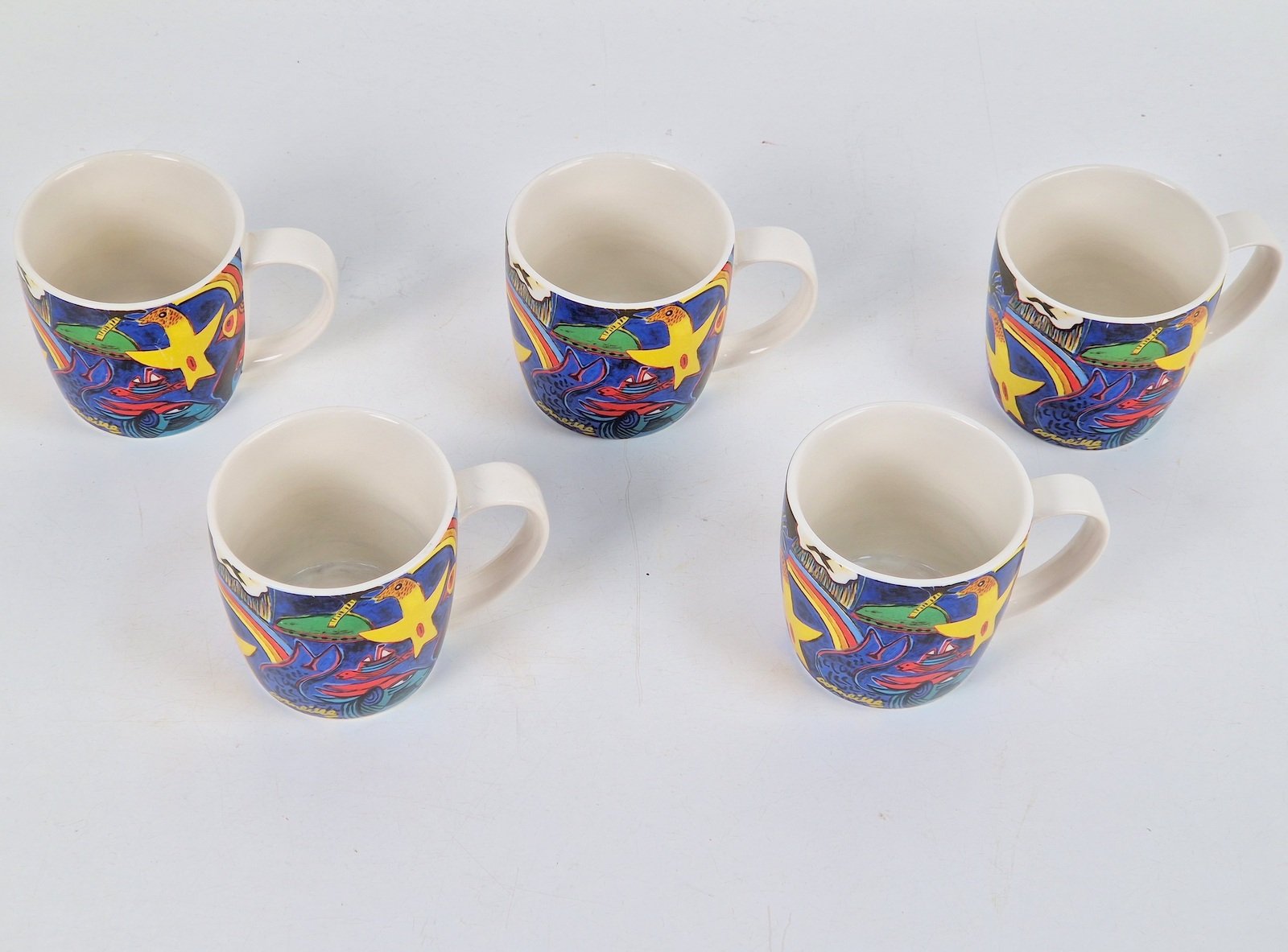 Mugs by Corneille, Set of 5