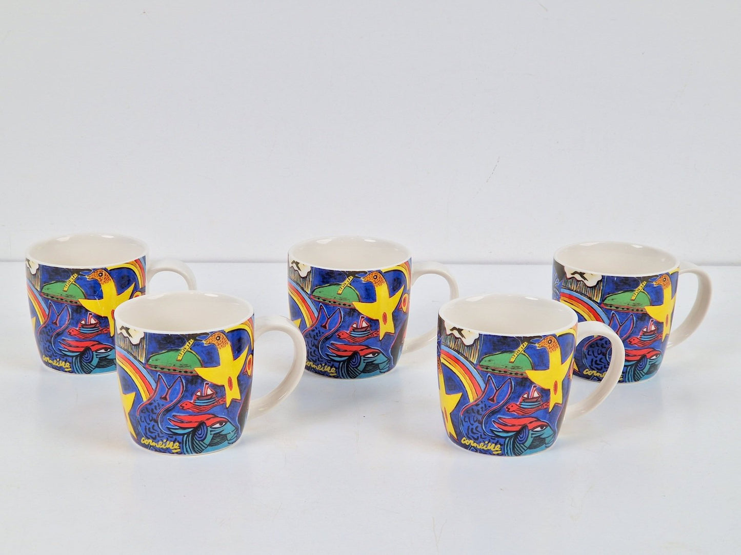 Mugs by Corneille, Set of 5