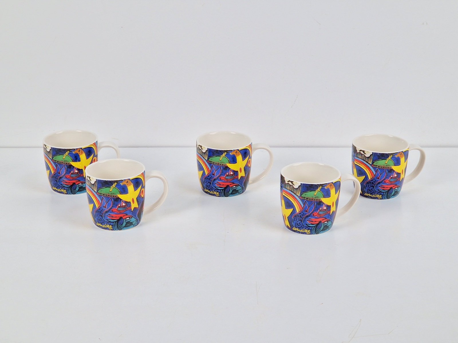 Mugs by Corneille, Set of 5