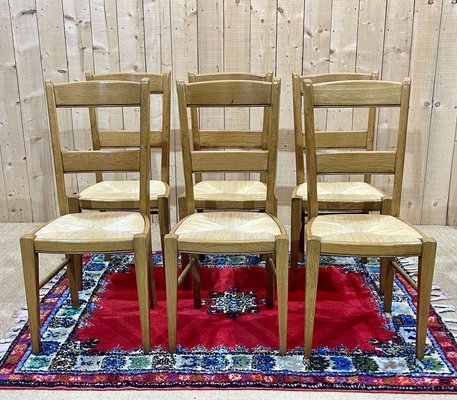 Mulled Oak Chairs, 1980s, Set of 6-QYF-2023651