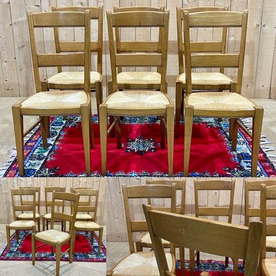 Mulled Oak Chairs, 1980s, Set of 6-QYF-2023651