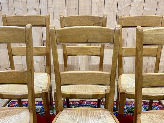 Mulled Oak Chairs, 1980s, Set of 6-QYF-2023651