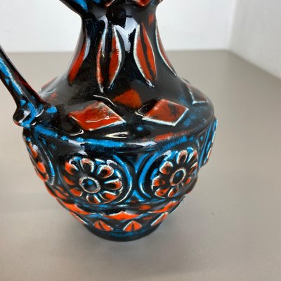 Multi-Color Fat Lava Op Art Pottery Vase by Bay Ceramics Germany, 1960s, Set of 2-QZ-1282186