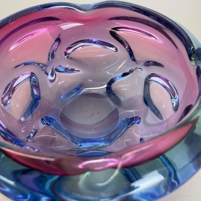 Multi-Color Murano Glass Bowl Shell Ashtray, Italy, 1970s-QZ-1159859