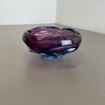 Multi-Color Murano Glass Bowl Shell Ashtray, Italy, 1970s-QZ-1159859