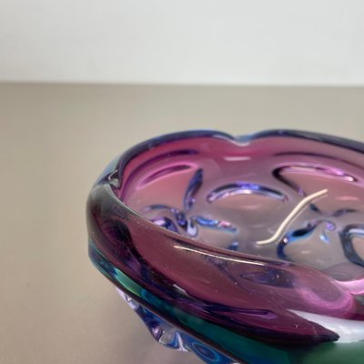 Multi-Color Murano Glass Bowl Shell Ashtray, Italy, 1970s-QZ-1159859