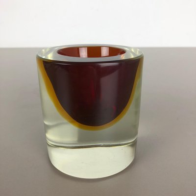 Multi-Color Murano Glass Sommerso Shell Ashtray, Italy, 1970s-QZ-1053147