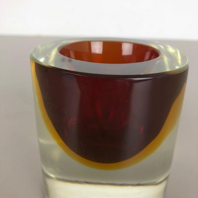 Multi-Color Murano Glass Sommerso Shell Ashtray, Italy, 1970s-QZ-1053147