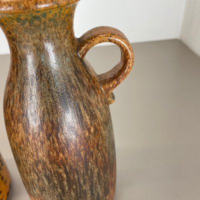 Multi-Color Pottery Fat Lava Vases from Scheurich, 1970s, Set of 2-QZ-1283910