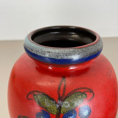 Multi-Color Pottery Fat Lava Vases from Scheurich, Germany, 1970s, Set of 2-QZ-1298043