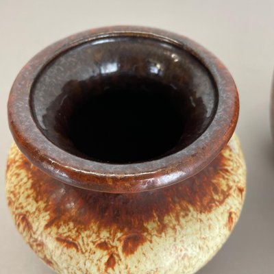 Multi-Color Pottery Fat Lava Vases from Scheurich, Germany, 1970s, Set of 2-QZ-1124211