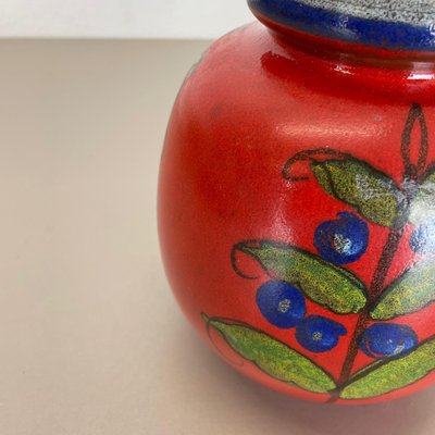 Multi-Color Pottery Fat Lava Vases from Scheurich, Germany, 1970s, Set of 2-QZ-1298043