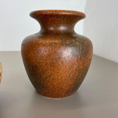 Multi-Color Pottery Fat Lava Vases from Scheurich, Germany, 1970s, Set of 2-QZ-1124211