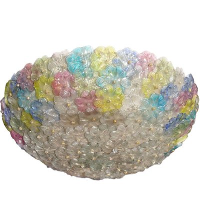 Multi-Color Venetian Flower Glass Ceiling Lights, Set of 2-MBH-1032425