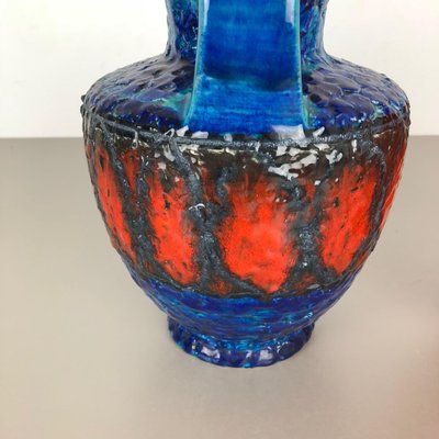 Multi-Colored Fat Lava Op Art Pottery Vase from Bay Ceramics, Germany, Set of 2-QZ-1151860