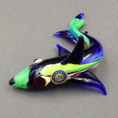 Multi-Colored Murano Glass Shark, Italy, 1960s-WK-1409501