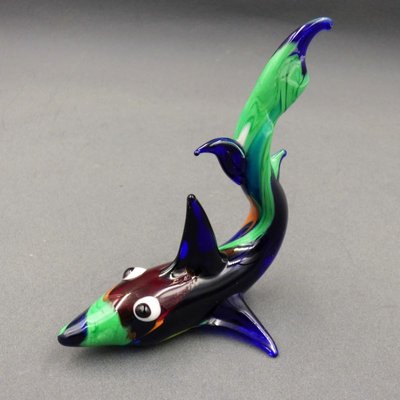 Multi-Colored Murano Glass Shark, Italy, 1960s-WK-1409501