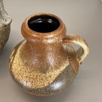 Multi-Colored Pottery Fat Lava Vases from Scheurich, Germany, 1970s, Set of 2-QZ-1260425