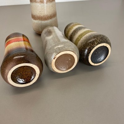 Multicolor Fat Lava Pottery Vases from Scheurich, Germany, 1970s, Set of 4-QZ-1114580