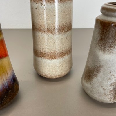 Multicolor Fat Lava Pottery Vases from Scheurich, Germany, 1970s, Set of 4-QZ-1114580