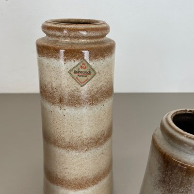 Multicolor Fat Lava Pottery Vases from Scheurich, Germany, 1970s, Set of 4-QZ-1114580