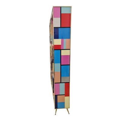 Multicolor Murano Glass Bifacceral Shelf, 1980s-BEW-1795687