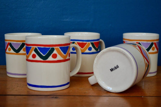 Multicolored Mugs from Mobile, 1960s, Set of 5