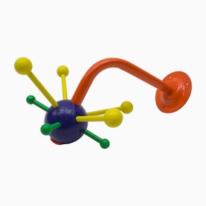 Multicolored Sputnik Wall Hook in Lacquered Wood and Metal in the style of Osvaldo Borsani-KQB-1758677