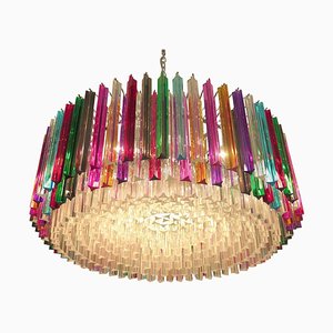 Multicolored Triedi Crystal Prism Chandelier-MBH-1032510