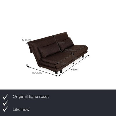 Multy Fabric Three-Seater Brown Sofa from Ligne Roset-RQW-2021997