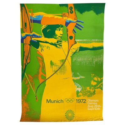 Munich Olympic Games Archery Poster by Otl Aicher, 1972-TZ-1373783