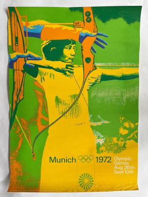 Munich Olympic Games Archery Poster by Otl Aicher, 1972-TZ-1373783