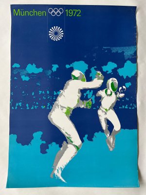 Munich Olympic Games Fencing Poster by Otl Aicher, 1972-TZ-1373784