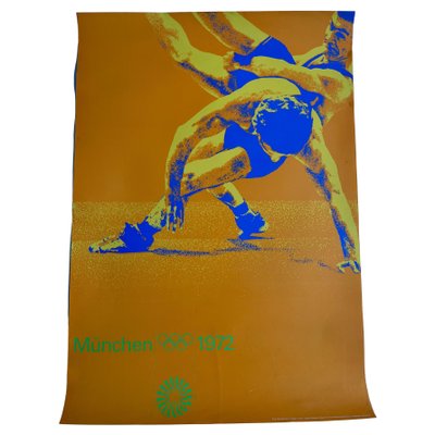 Munich Olympic Games Mens Wrestling Poster by Otl Aicher, 1972-TZ-1373774