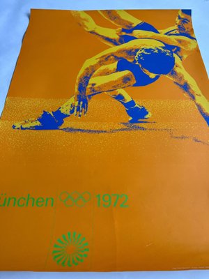 Munich Olympic Games Mens Wrestling Poster by Otl Aicher, 1972-TZ-1373774