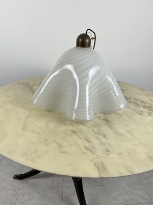 Murano and Brass Glass Hanging Light, Italy, 1970s-YST-1735959