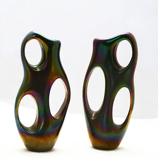 Murano Anse Volanti Vases by Giorgio Ferro for Avem, 1950s, Set of 2