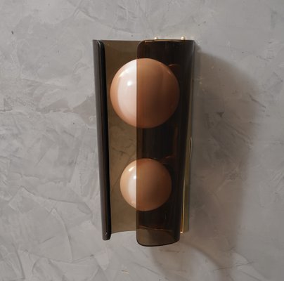 Murano Art Glass Brown and Pink Wall Light, 1980s-UH-1750132