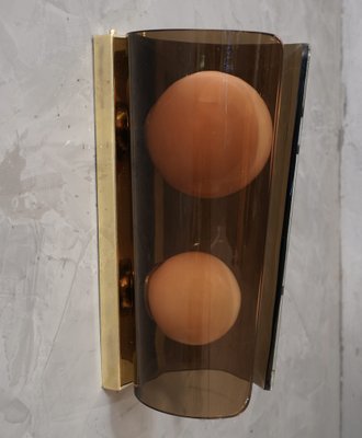 Murano Art Glass Brown and Pink Wall Light, 1980s-UH-1750132